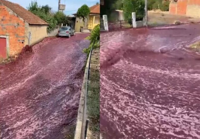 Rijeka crvenog vina teče niz ulice: Više od dva miliona litara se izlilo u Portugalu (VIDEO)