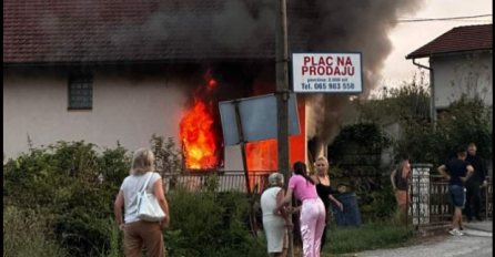 Veliki požar u Prnjavoru: Gorjela porodična kuća, grad je trenutno bez struje