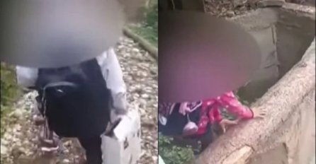 BRUKA I SRAMOTA: Pogledajte kako djeca kod Olova idu u školu dok čekaju vlast da popravi most (VIDEO)