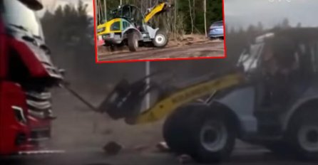 MUŠKARAC VILJUŠKAROM RASTJERAO IZVRŠITELJE: Pao mu mrak na oči kad su došli, napravio krš i lom, očajnički molili ga da stane (VIDEO)