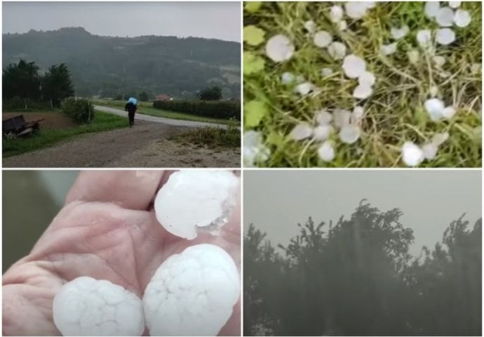 GRAD TUČE, ODJEDNOM SE POCRNIO: Ovaj dio Srbije na udaru oluje - pričinjena ogromna šteta