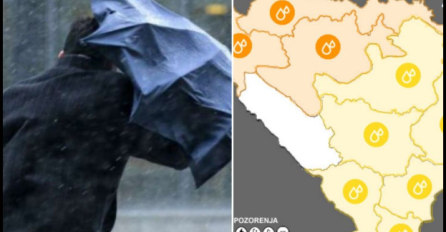 Upozorenje na oluje širom regiona: Žuti i narandžasti meteoalarm upaljen za veći dio BiH