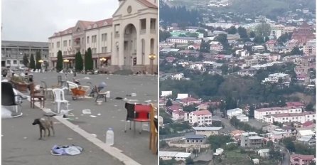 "TO JE GRAD DUHOVA": U prijestolnici Karabaha vlada jeziva tišina, ljudi više nema, sve je zatrpano smećem (VIDEO)