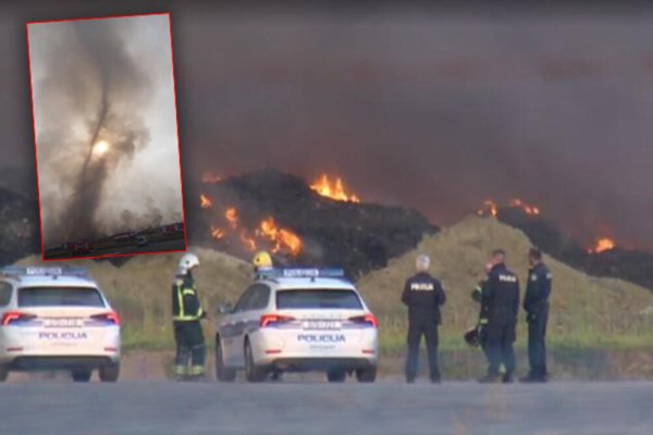 JEZIVA SCENA NAKON APOKALIPSE U OSIJEKU! Crni vrtlog pruža se do neba, prekrio sunce, a vatrogasci ostali u šoku onim što su vidjeli (VIDEO)