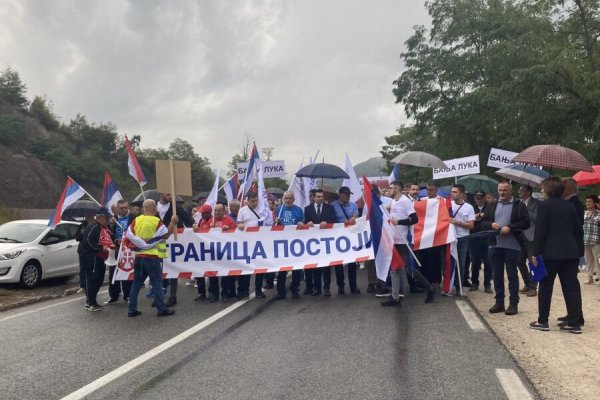 Novi petak, novi protest Dodikovih pristalica na međuentitetskoj liniji