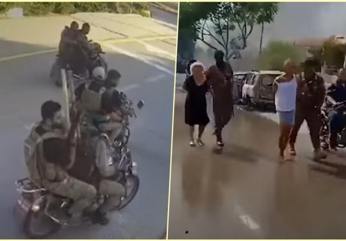 OVAKO JE POČEO NAPAD HAMASA NA IZRAEL: Teroristi upadali u kuće i izvlačili taoce! Objavljeni snimci sa sigurnosnih kamera (VIDEO)