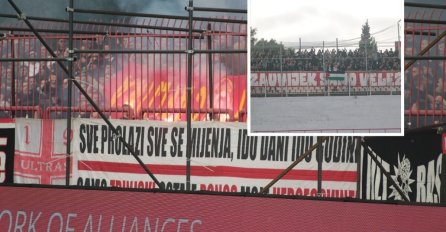 VATRENO JE NA MOSTARSKOM DERBIJU: Ultrasi zapalili transparent Red Armyja, navijači Veleža su ovako odgovorili