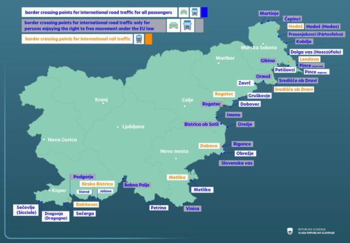 POGLEDAJTE MAPU: Granični prijelazi na koje ćete od sada moći ući u Sloveniju (FOTO)
