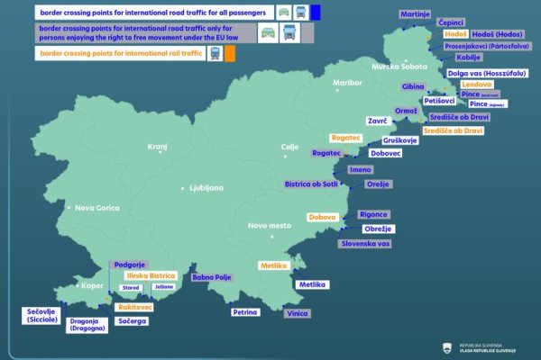 POGLEDAJTE MAPU: Granični prijelazi na koje ćete od sada moći ući u Sloveniju (FOTO)