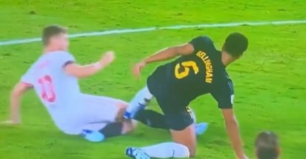 NI ON NIJE NEVINAŠCE KAKO SE PREDSTAVLJA: Užasan bezobrazluk Bellinghama nad Rakitićem!