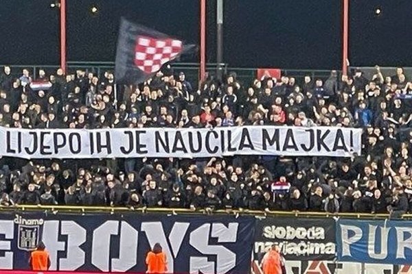 SKANDALČINA! Navijači Dinama istakli parolu iz ustaške pjesme, klub očekuje PAPRENA KAZNA