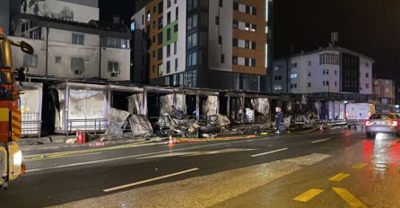 Vatrogasci i dalje u pripravnosti na požarištu u sarajevskom Kvadrantu (FOTO)