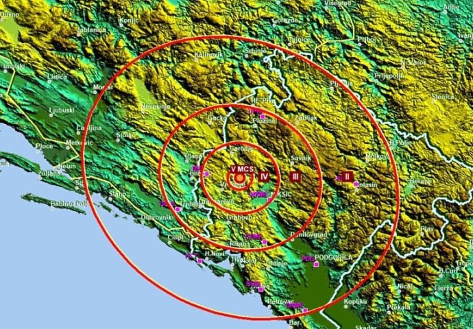 Zemljotres u Crnoj Gori: Osjetio se i u BIH