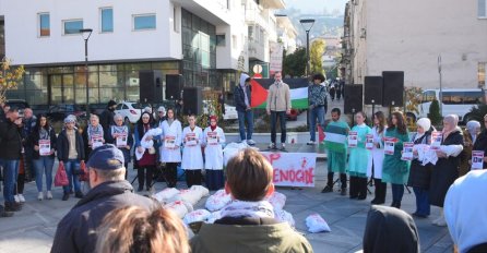 POTRESAN PERFORMANS PODRŠKE NARODU PALESTINE U SARAJEVU: Ima li neko da pomogne Gazi