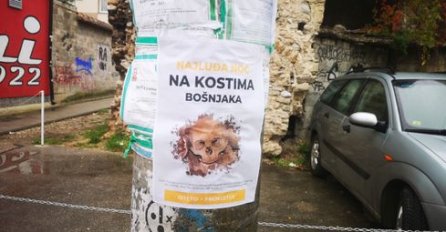U Mostaru osvanuli plakati s uznemirujućim parolama: "Najluđa noć na kostima Bošnjaka"