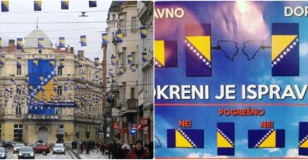 NIKAKO DA NAUČE: Zastava Bosne i Hercegovine iznad Vječne vatre u Sarajevu naopako postavljena