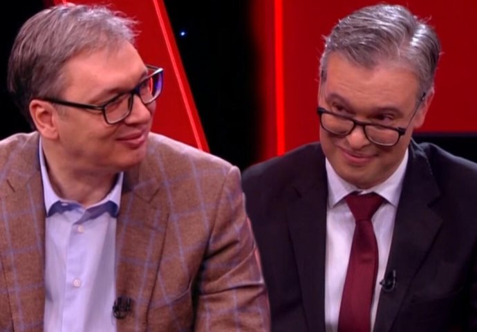 VUČIĆ STIGAO U AMIG SHOW: Evo šta je donio svom dvojniku - ŠOK ZBOG POKLONA IZ DŽEPA