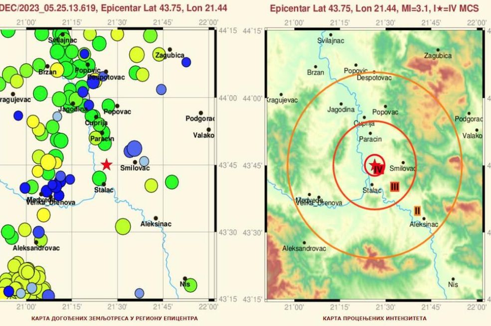 JAČI ZEMLJOTRES RANIM JUTROM POGODIO SRBIJU: Izmjereno 3,1 u ovom gradu! Serija potresa i u...