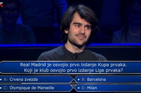 Takmičar "Milijunaša" odustao na pitanju o nogometu: Znate li vi  odgovor?