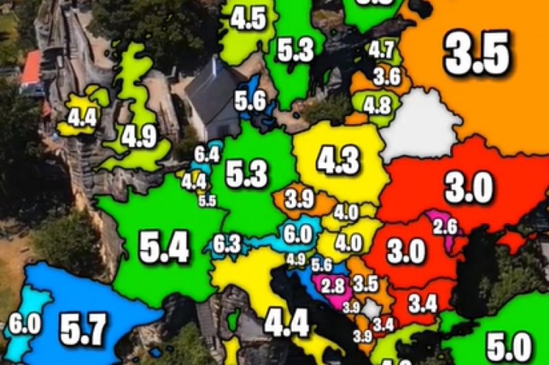 GORE NIJE MOGLO: Italijan objavio mapu Evrope, BiH i Srbija obojene posebnom bojom (VIDEO)