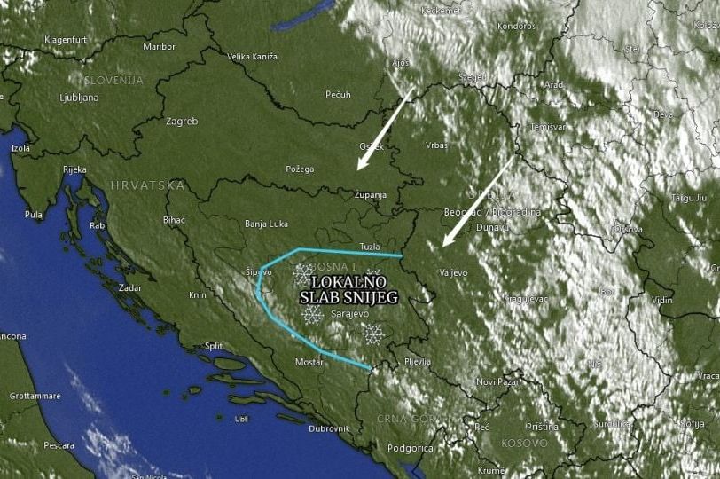 U BiH stiže promjena vremena sa sjeveroistoka: METEOROLOZI OBJAVILI PROGNOZU