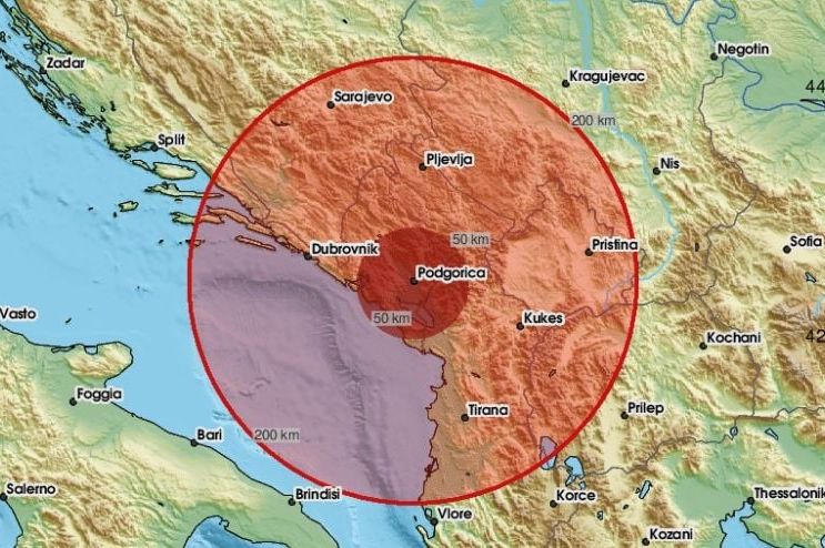 ZEMLJOTRES POGODIO PODGORICU: Ovo su prvi podaci EMSC-a