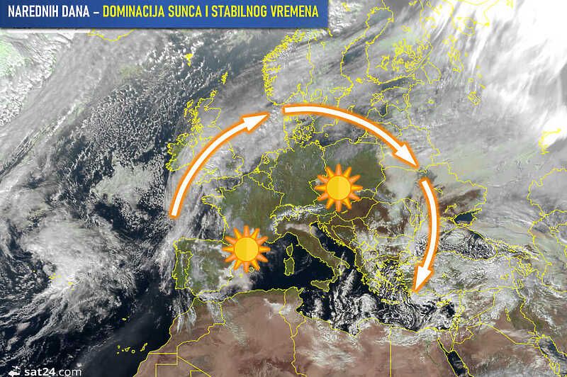 Početak februara donosi vrijeme nalik proljeću, ali sredinom mjeseca stiže hladna fronta sa snijegom