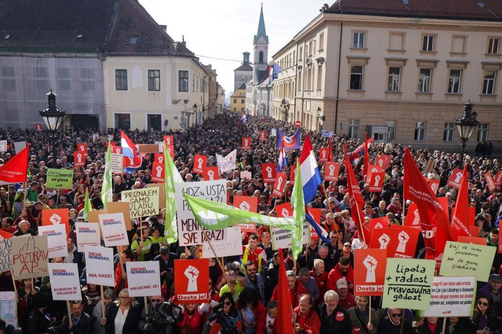 Veliki protest u Zagrebu zbog izbora državnog tužitelja: Nemojte ići u Njemačku, neka Plenković ide