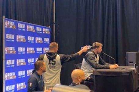 Jokić polio Dončića vodom usred intervjua: POGLEDAJTE LUKINU REAKCIJU, Amerikanci u nevjerici