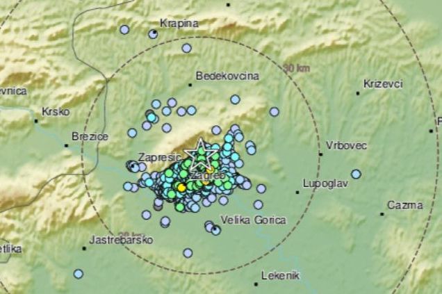 Dva zemljotresa u blizini Zagreba, oglasio se EMSC