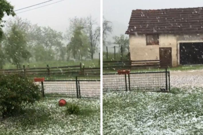 Bugojno pogodilo jako nevrijeme: Pada snažan grad , mnogi usjevi su upropašteni i uništeni (VIDEO)