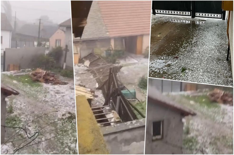 Nevrijeme u Srbiji: Grad tuče sve pred sobom, oštećene fasade, na ulicama bujice (VIDEO)