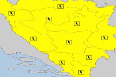 FHMZ UPOZORAVA: U BiH na snazi žuti meteoalarm