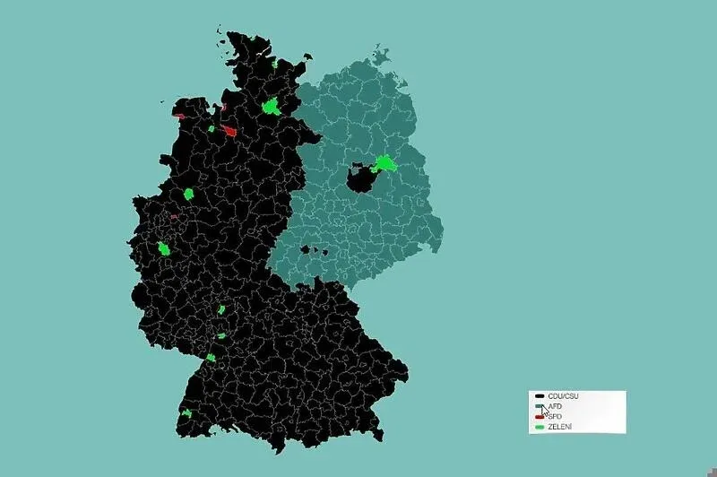 Njemačka je ponovo u dva dijela: Izborna karta pokazala duboke podjele