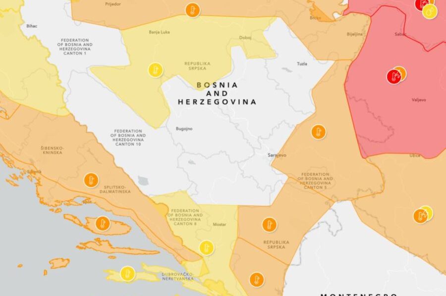 Meteoalarm izdao više upozorenja za BiH: U nekim dijelovima toplotni udari, u drugima oluja