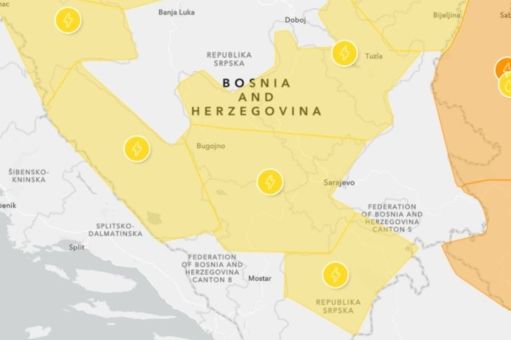 Meteoalarm izdao upozorenje za devet regija u BiH: Evo gdje nas očekuje jako nevrijeme | Preuzeto sa