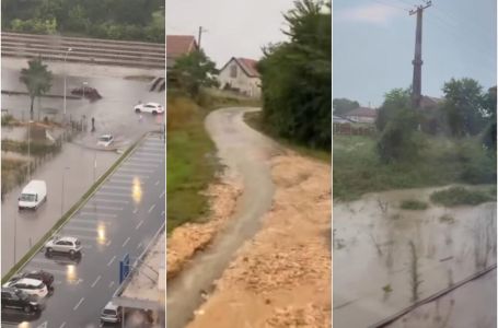 OLUJNA MASA NAD SRBIJOM - APOKALIPTIČNE SCENE: Vozila i kuće pod vodom, drveće pada na sve strane,