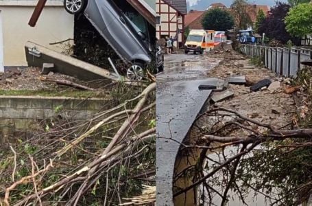 JAKO OLUJNO NEVRIJEME POGODILO NJEMAČKU: Ljudi bili zarobljeni u vozilima