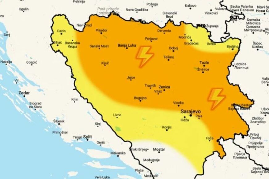 OPREZ! Bh. meteorolozi objavili gdje se očekuje grmljavinsko nevrijeme - Biće i leda