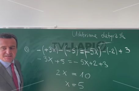 Kosovski premijer Kurti posjetio školu i pogrešno riješio zadatak: DA LI VI ZNATE TAČNO RJEŠENJE?