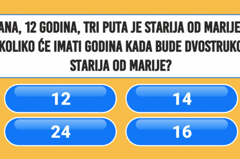 Koji je tačan odgovor na ovo pitanje?