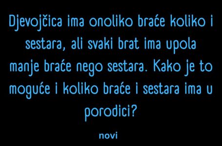 ZAGONETKA KOJA ĆE VAS NAMUČITI: Samo rijetki mogu da je riješe, provjerite kako vam radi MOZAK!