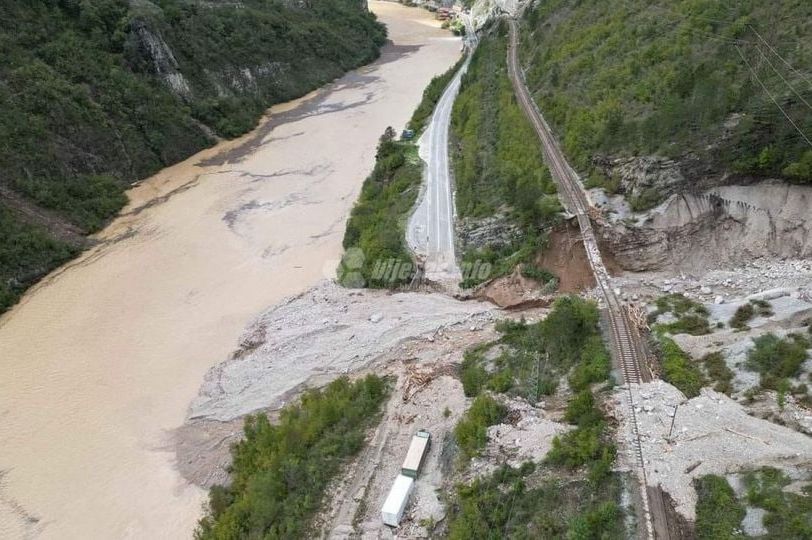 Ovako iz zraka izgleda dionica magistralnog puta M-17 između Mostara i Jablanice