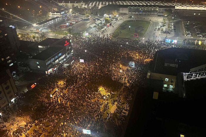 Snimak iz drona otkriva koliko je ljudi na protestu u Novom Sadu