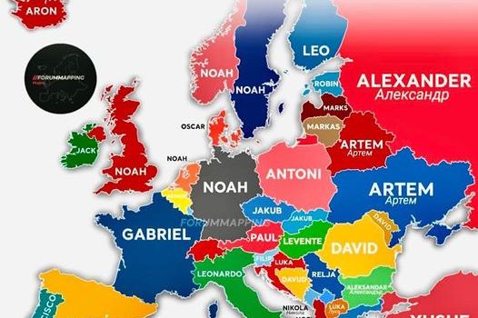 Objavljena krarta Evrope sa najčešćim imenima za dječake: Jedno ime je jako popularno