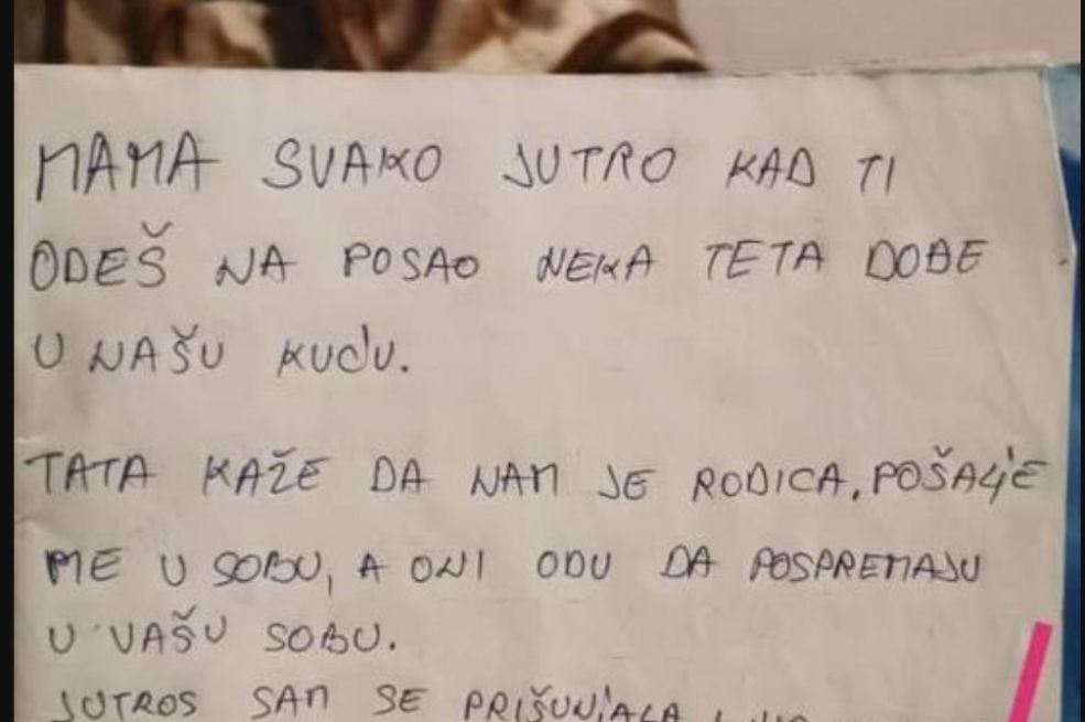 POSLIJE POSLA NA STOLU ME DOČEKALA PORUKA OD KĆERKE: Kad sam vidjela šta se desilo na kraju ZAPLAKAL