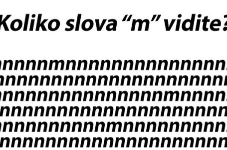 Testirajte svoj vid: Koliko slova "m" vidite? SAMO NAJINTELIGENTNIJI ĆE USPJETI UOČITI SVAKO