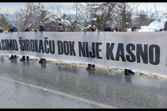 Održani protesti na području općine Istočni Stari Grad: Spasimo Širokaču dok nije kasno