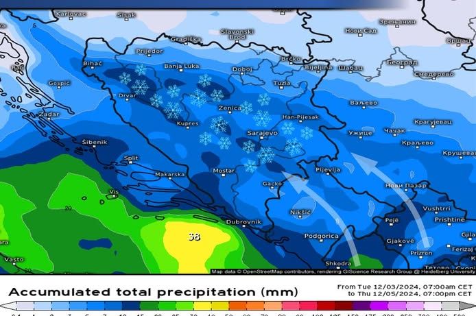 VRAĆA SE ZIMA, STIŽE SNIJEG: Evo i gdje