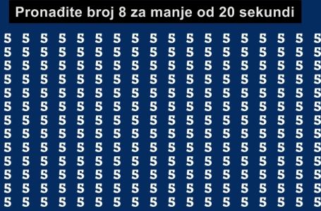 Samo genijalci mogu za manje od 20 sekundi da pronađu broj 8 na ovoj slici